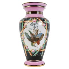 Porcelain Decorative Vase Vieux Paris (Old Paris) France, Middle of 19th Century