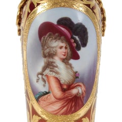 Dekorative Porzellanvase mit einem Porträt von Georgiana Cavendish von Rosenthal