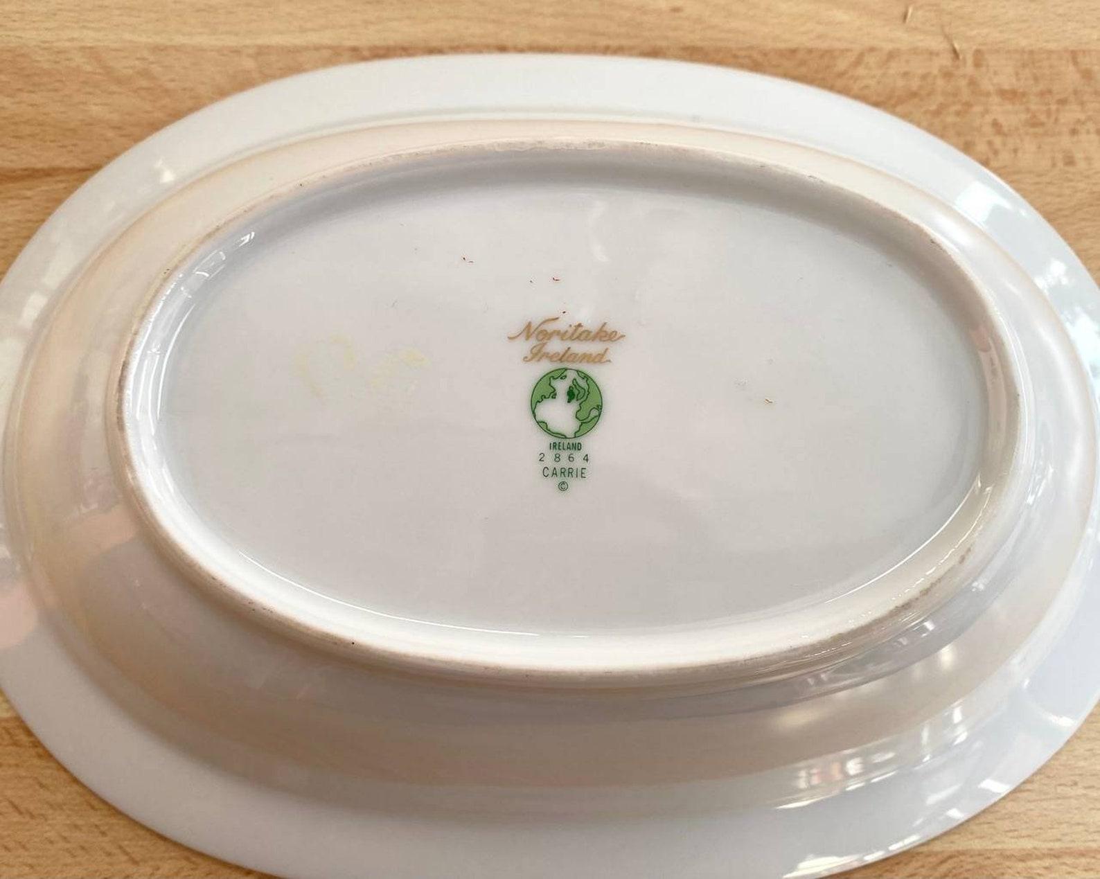 Porcelain Deep Oval Dish Noritake Ireland Sauce Bowl 2