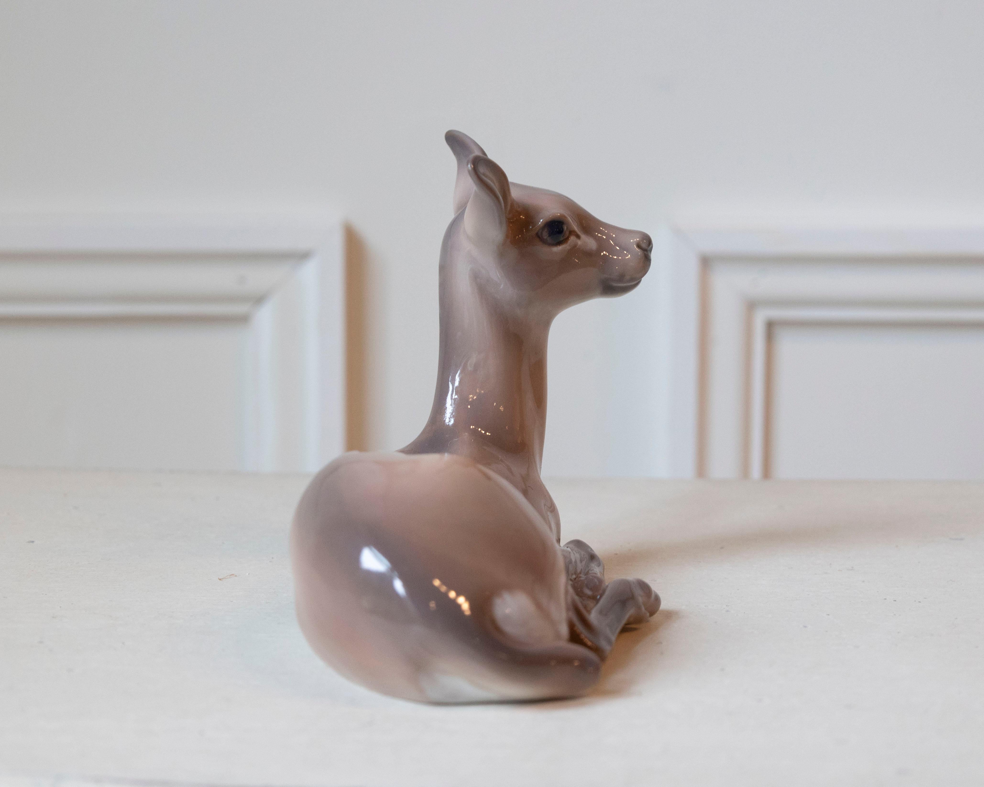 20th Century Porcelain Deer by Dahl Jensen, Denmark For Sale