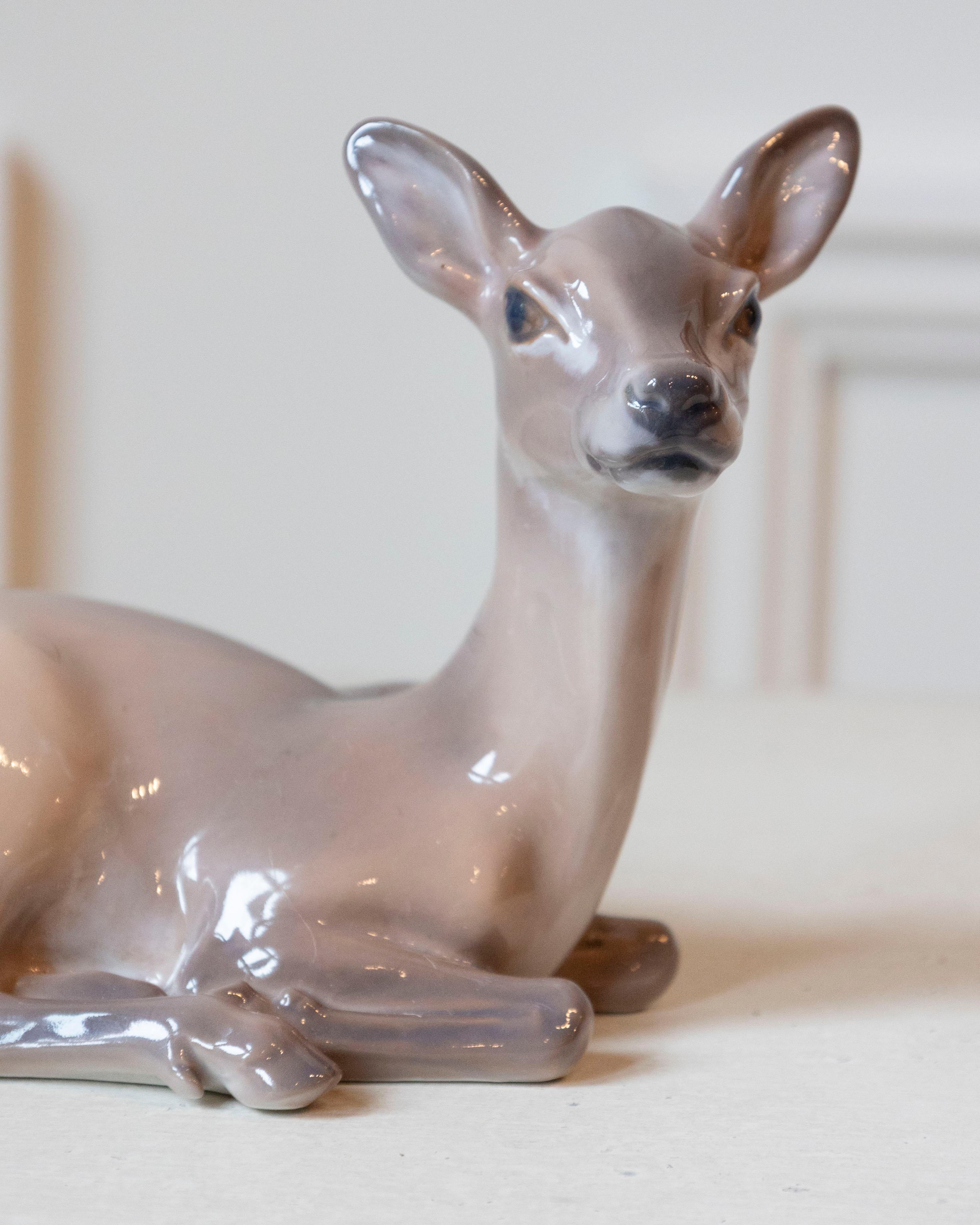 Porcelain Deer by Dahl Jensen, Denmark For Sale 1
