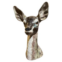Porcelain Deer Head Sculpture by LLadro