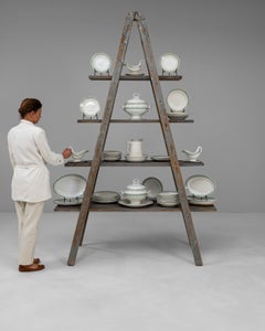 20th Century Belgian Porcelain Dinner Set with Functional Design