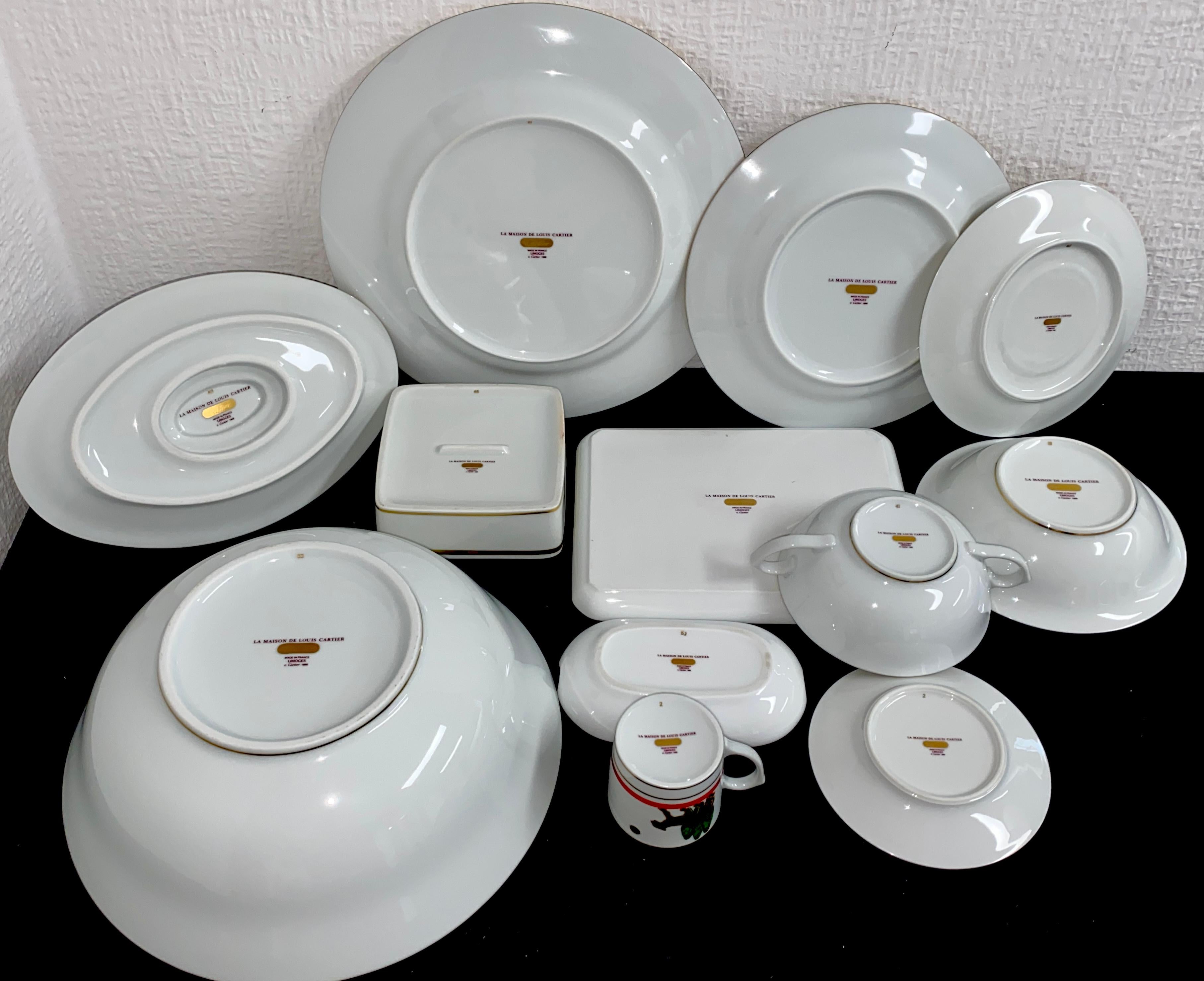 Porcelain Dinnerware, Tableware by Limoges and La Maison de Louis Cartier 5