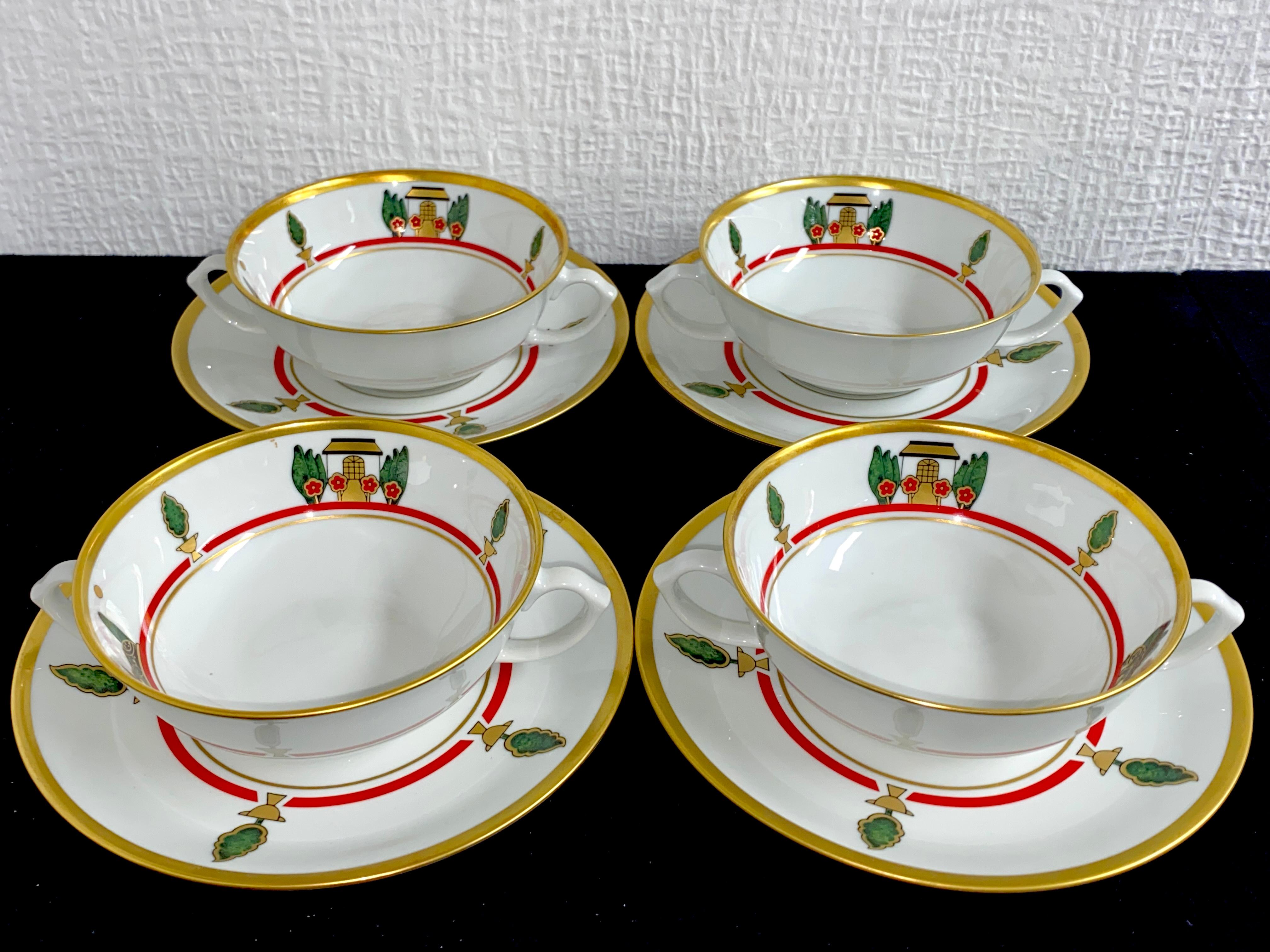 French Porcelain Dinnerware, Tableware by Limoges and La Maison de Louis Cartier
