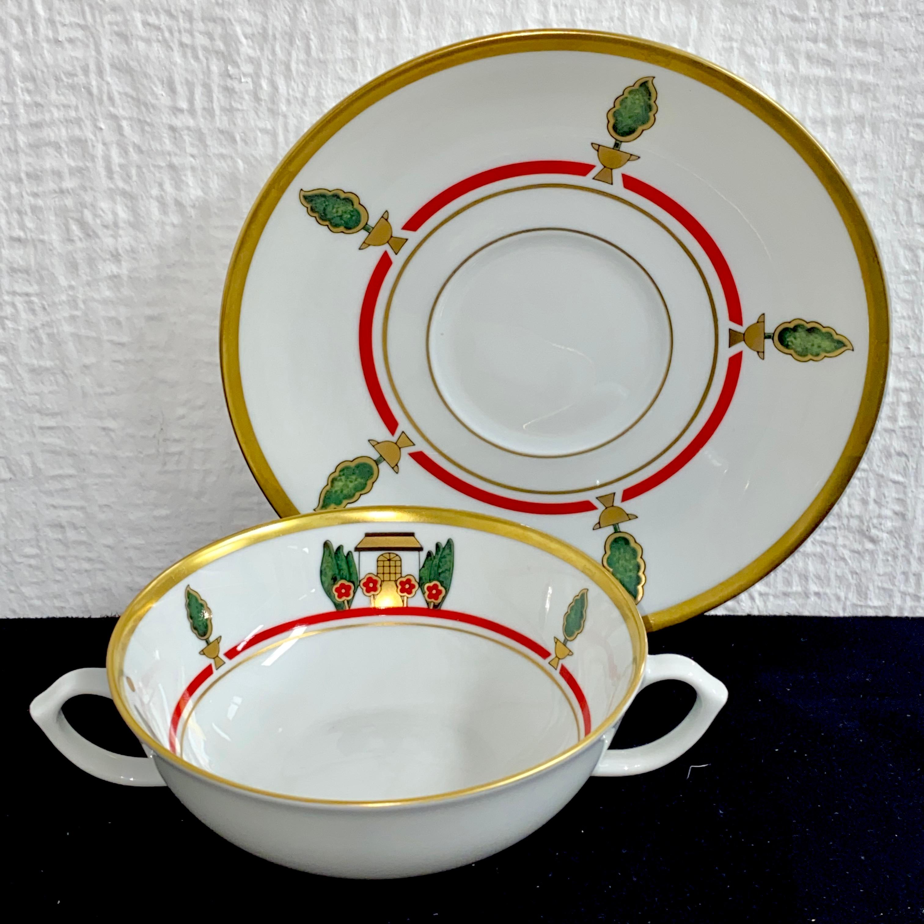 Porcelain Dinnerware, Tableware by Limoges and La Maison de Louis Cartier In Fair Condition In Berlin, DE