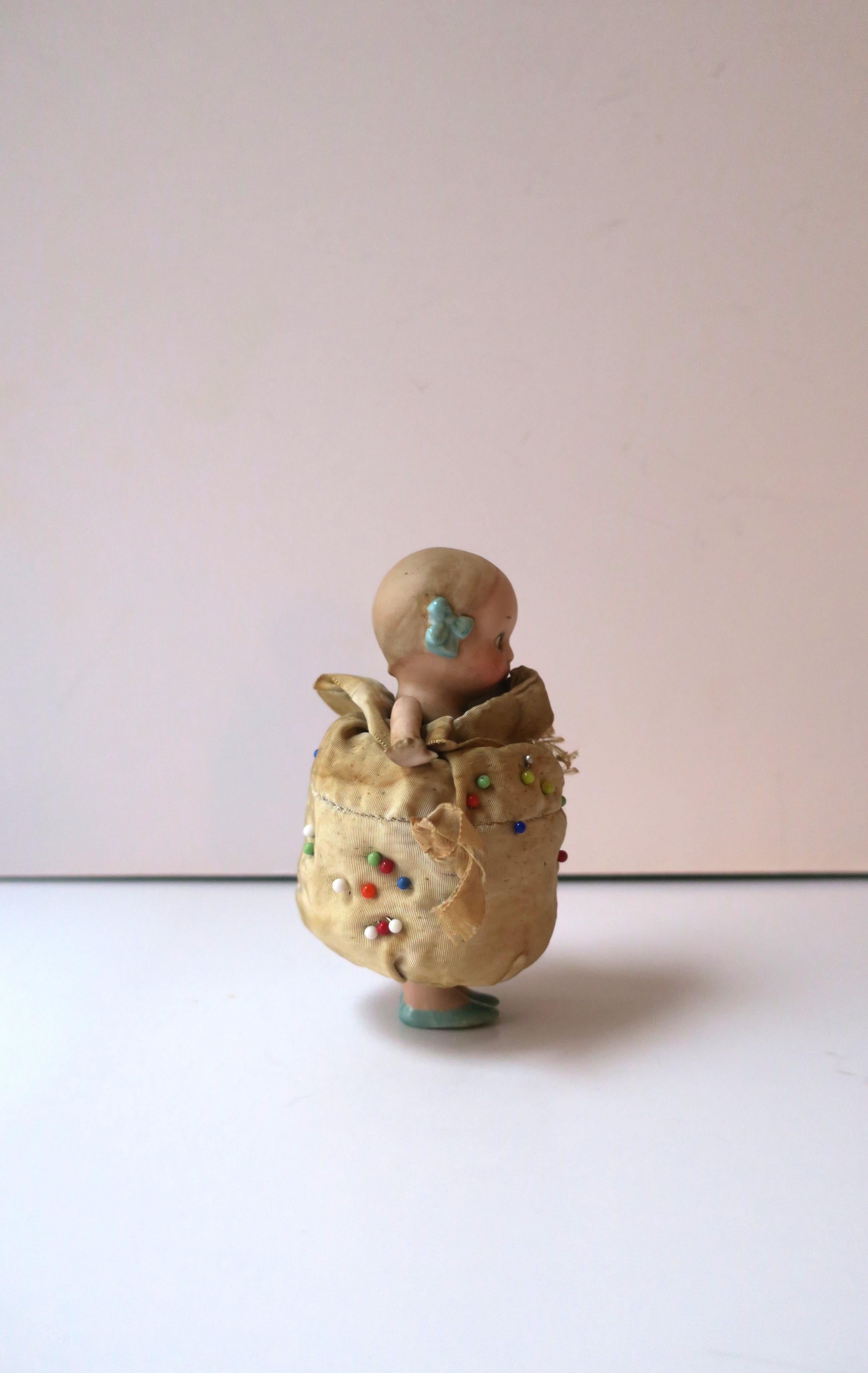Porcelain Doll Pin Cushion  For Sale 4