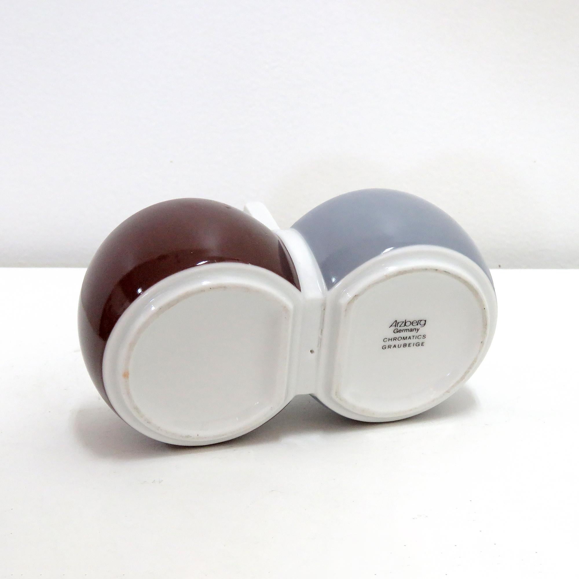 Porcelain Double Dip Bowls 'Chromatics' by Arzberg, 1971 For Sale 1