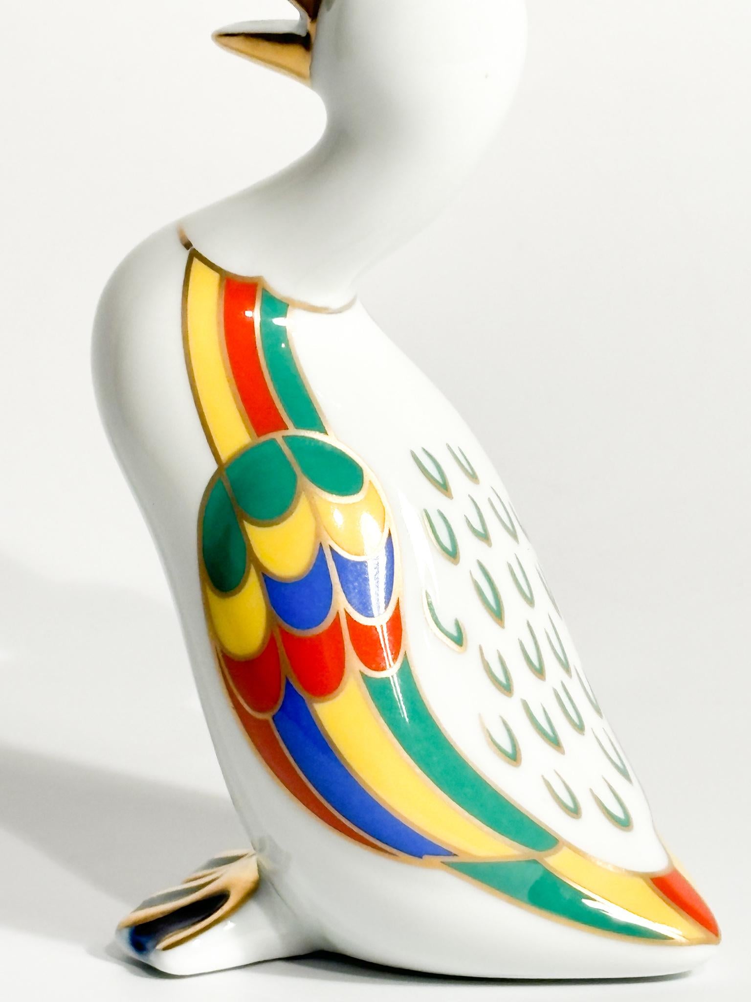 Porcelain Duck by Richard Ginori Hand Painted from the 1980s For Sale 6