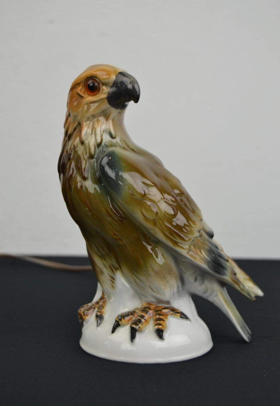 Porcelain Eagle Perfume Lamp, 1930s, Germany For Sale 1