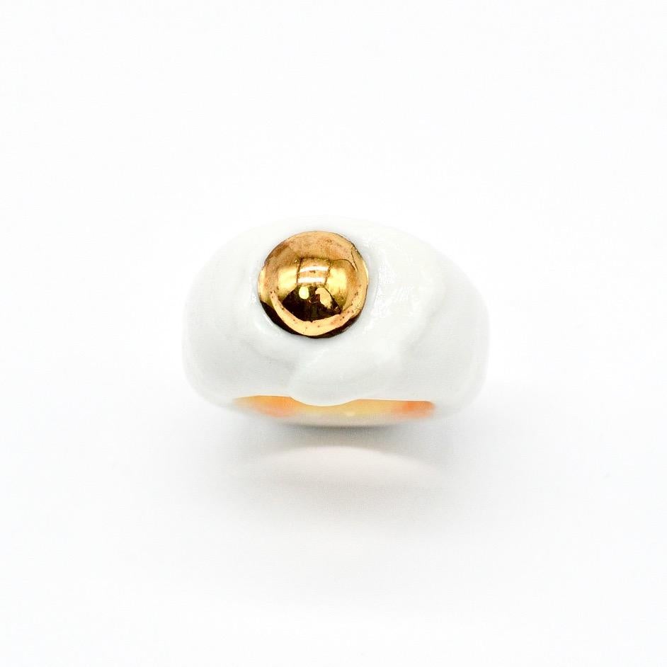 Contemporary Porcelain EGG Ring  For Sale