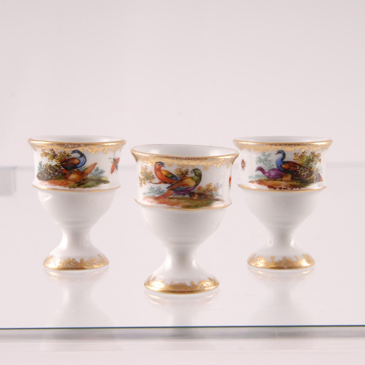 19th Century Porcelain Egg Stand Cruet 18th century Meissen Style Victorian German Handmade