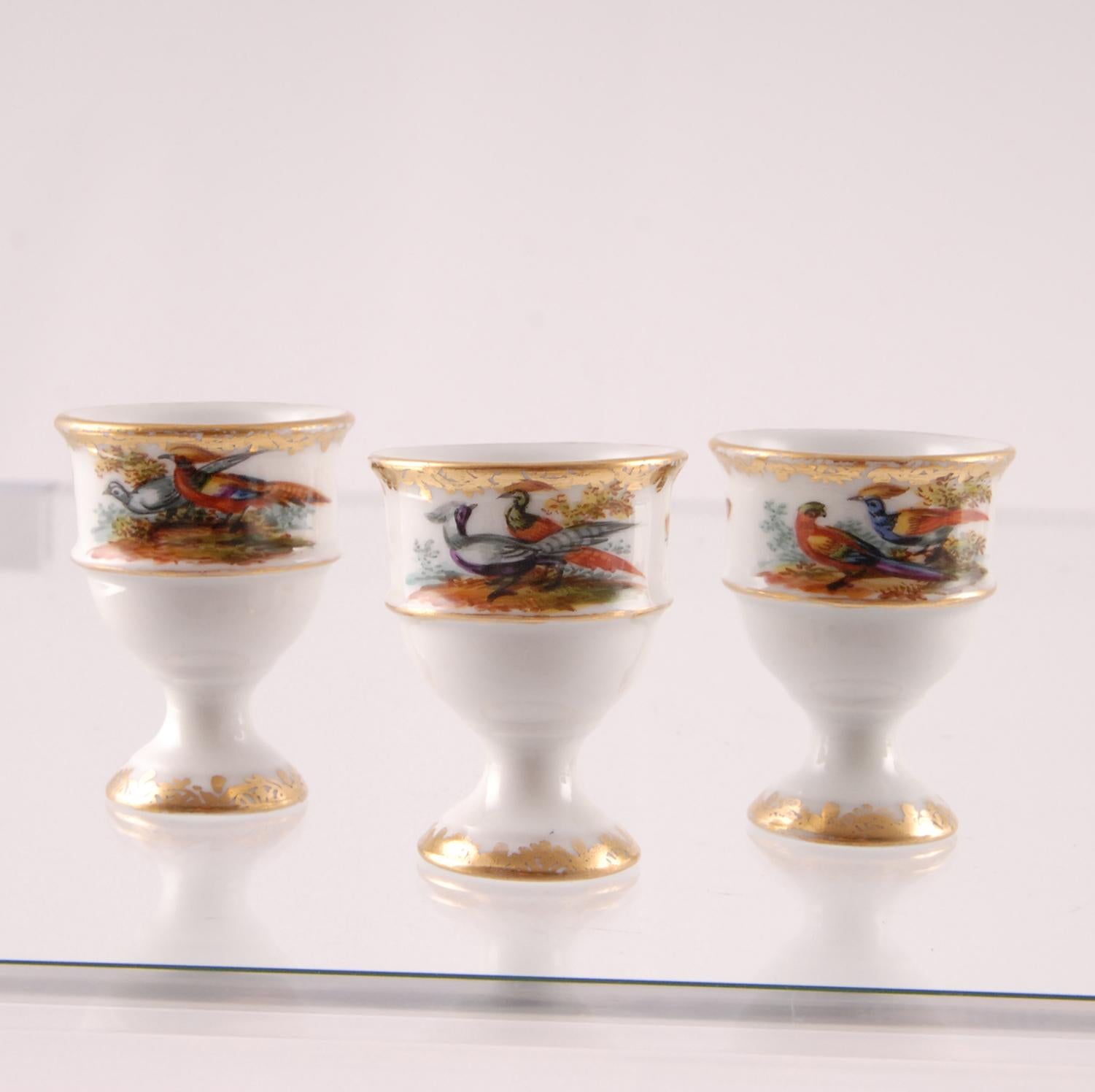 Porcelain Egg Stand Cruet 18th century Meissen Style Victorian German Handmade 1