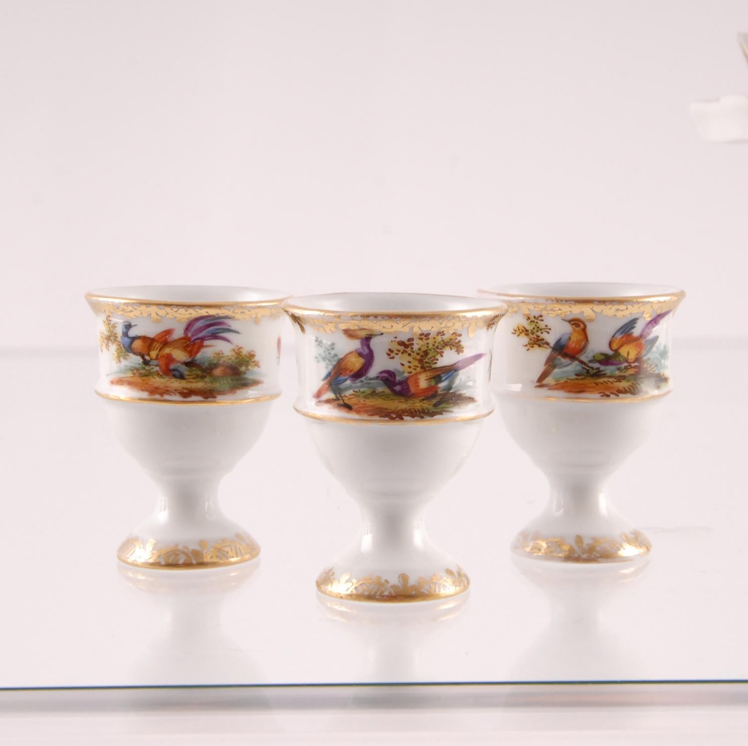 Porcelain Egg Stand Cruet 18th century Meissen Style Victorian German Handmade 2