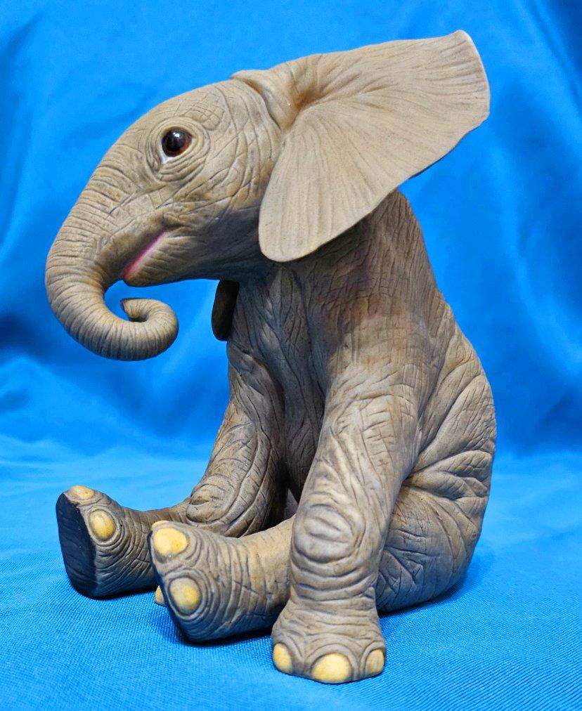 Other Porcelain Elephant Calf Sculpture by Lenox For Sale