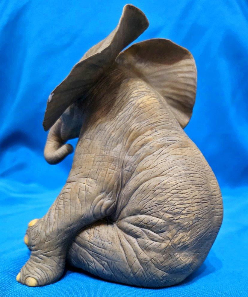 20th Century Porcelain Elephant Calf Sculpture by Lenox For Sale