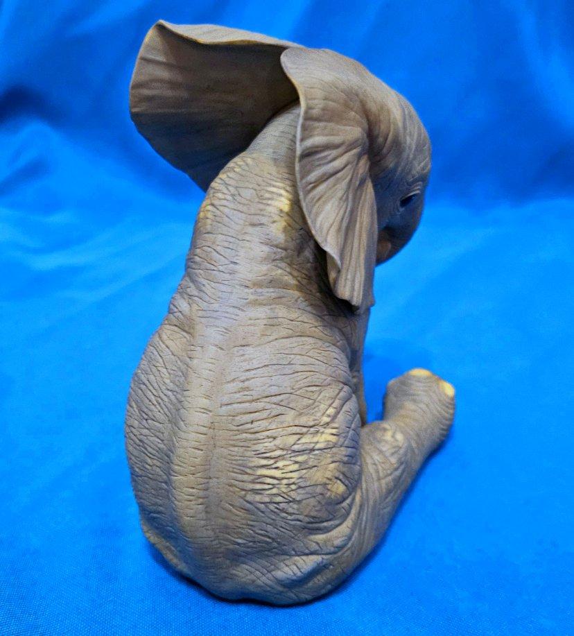Porcelain Elephant Calf Sculpture by Lenox For Sale 1