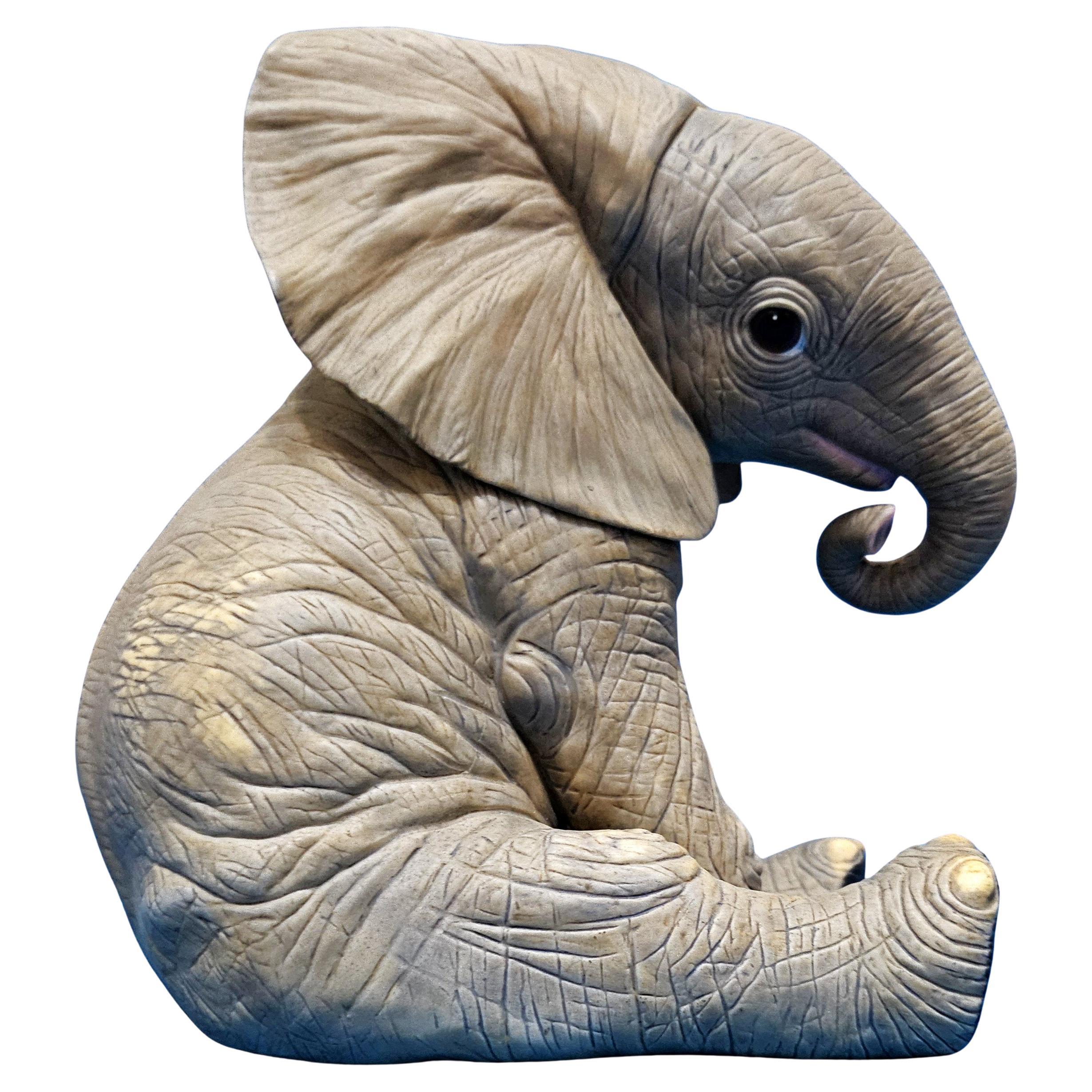 Escultura de porcelana Ternera elefante de Lenox - OFERTA DE CIERRE