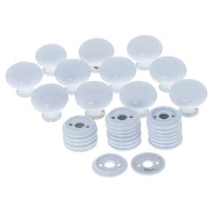 Porcelain - Eleven handles with escutcheons - Vista Alegre
