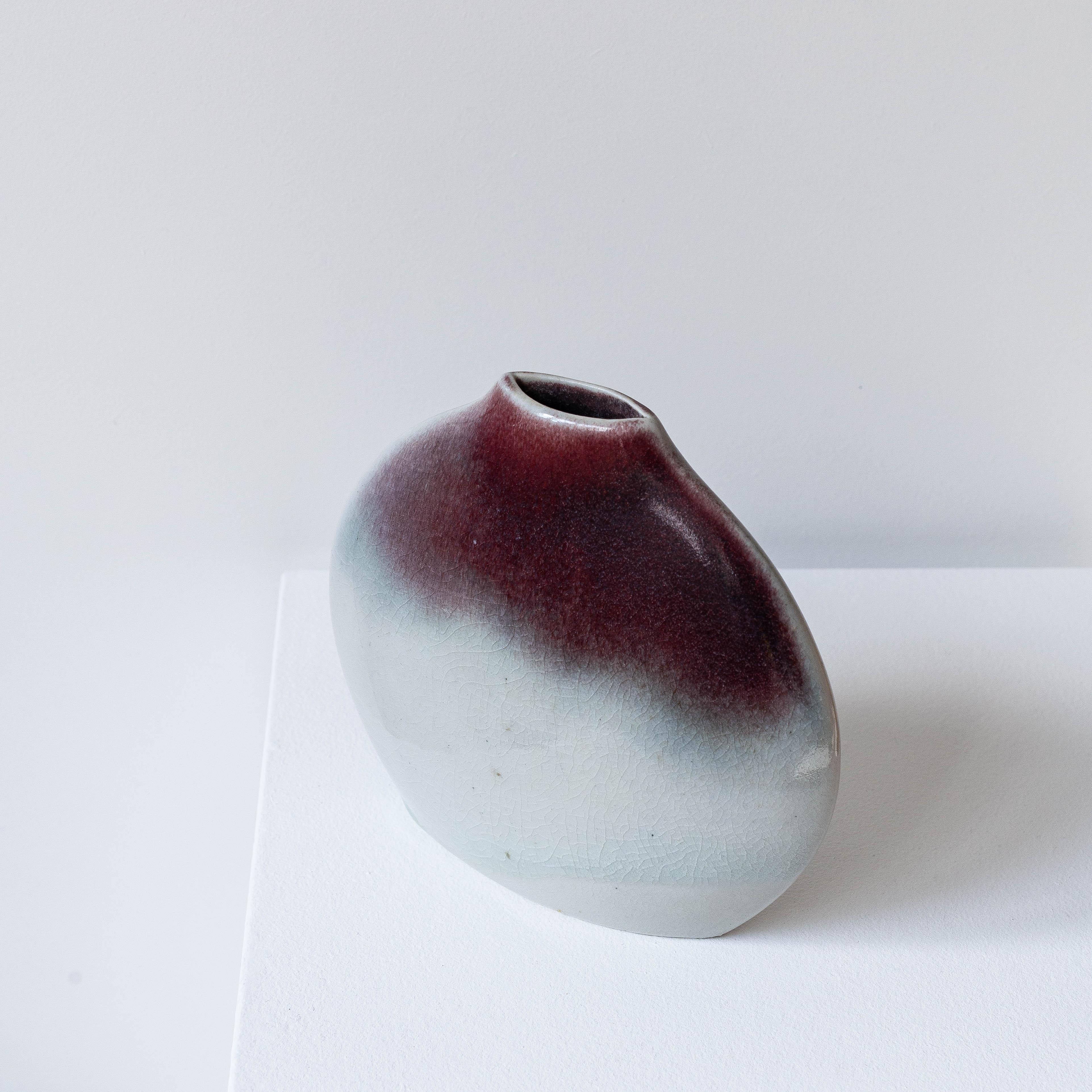 Vaso in porcellana smaltata di Yves Mohy per Virebent, anni '70 In condizioni buone in vendita a ROUEN, Normandie