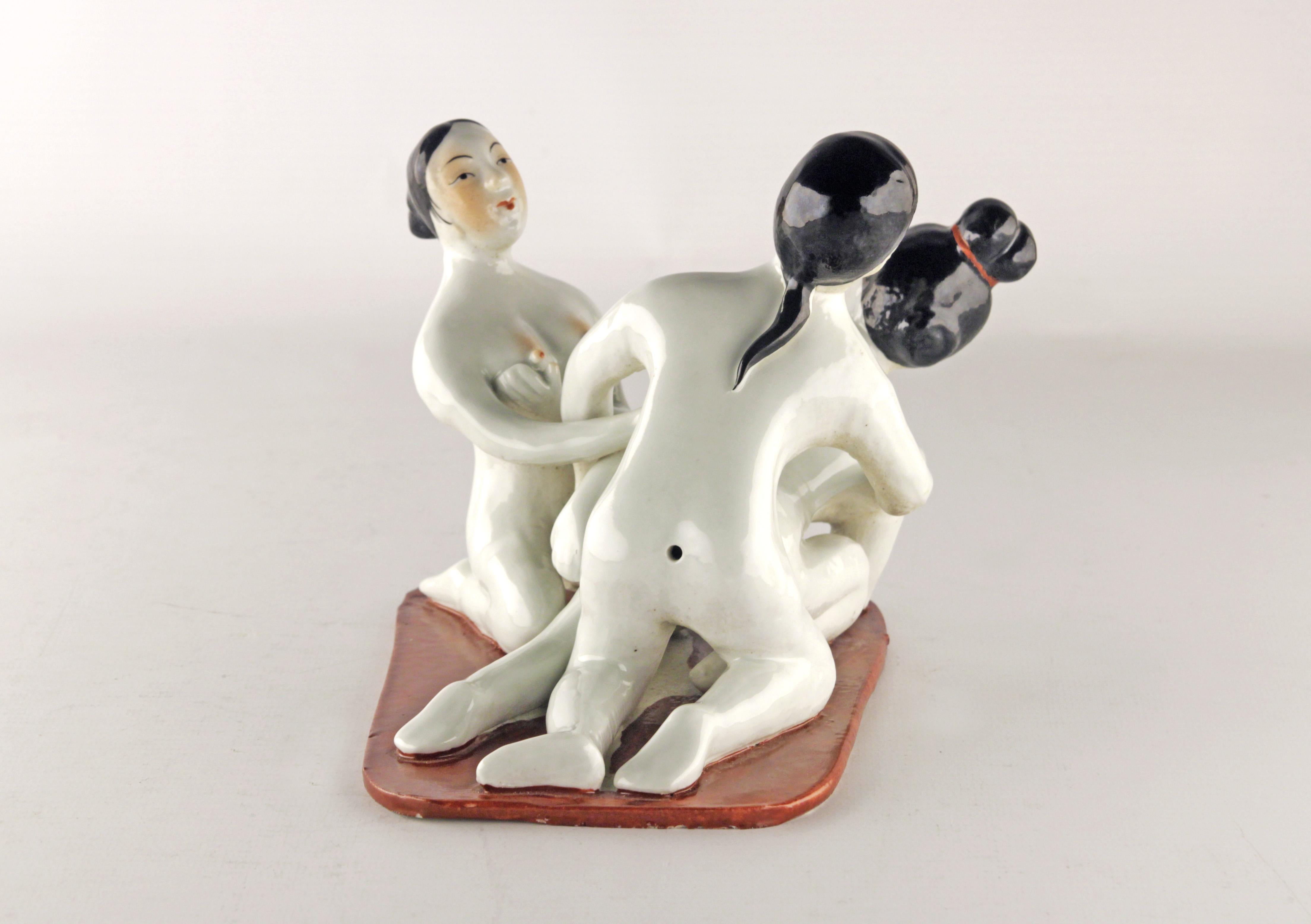 Early 20th Century Porcelain erotic figure China For Sale
