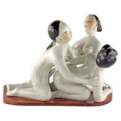 Porcelain erotic figure China