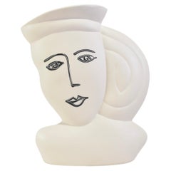 Vintage Porcelain Face Vase