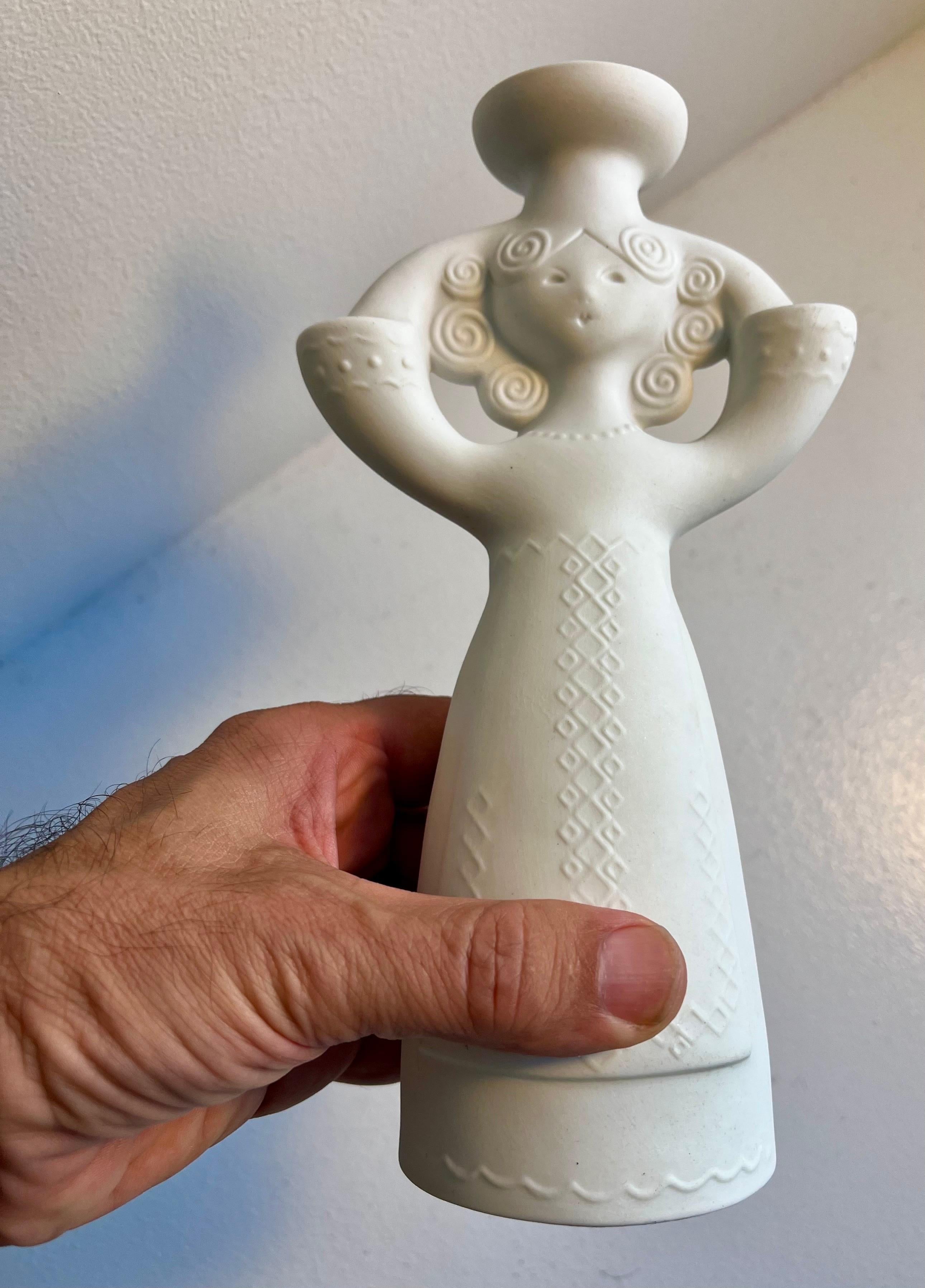 Porcelain Figurative Candle Holders in the style of Bjorn Wiinblad by AK Kaiser For Sale 4