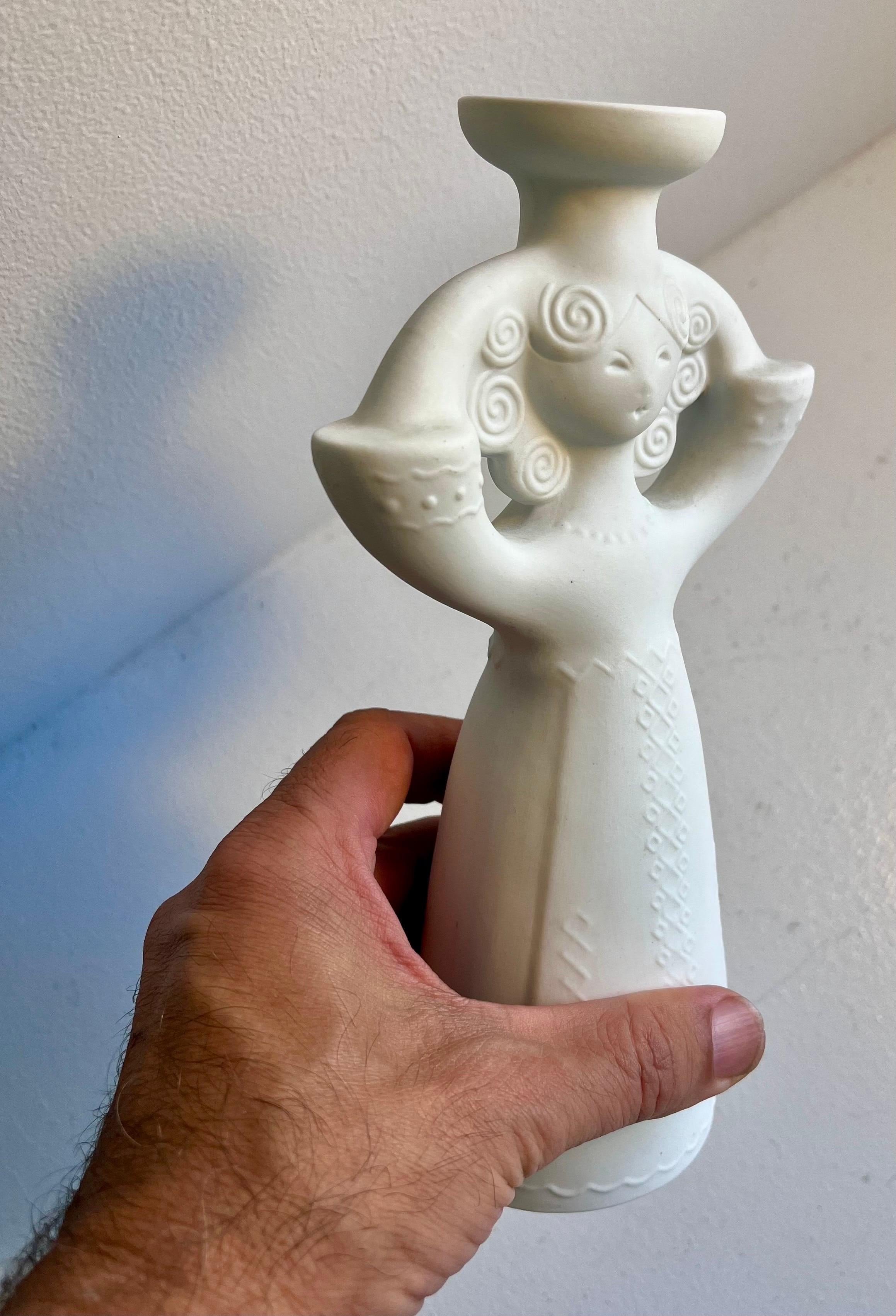 Porcelain Figurative Candle Holders in the style of Bjorn Wiinblad by AK Kaiser For Sale 5
