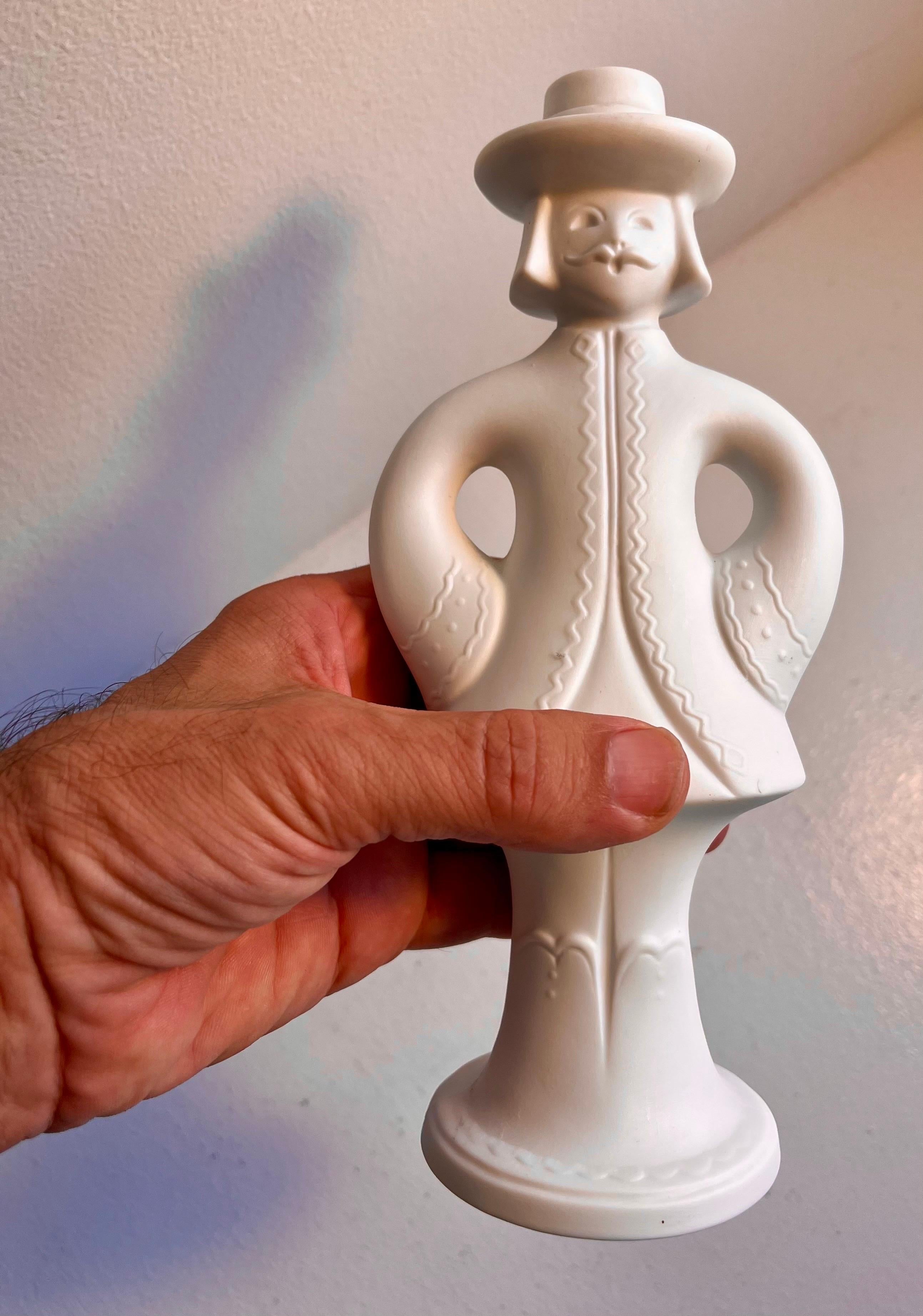 Porcelain Figurative Candle Holders in the style of Bjorn Wiinblad by AK Kaiser For Sale 2