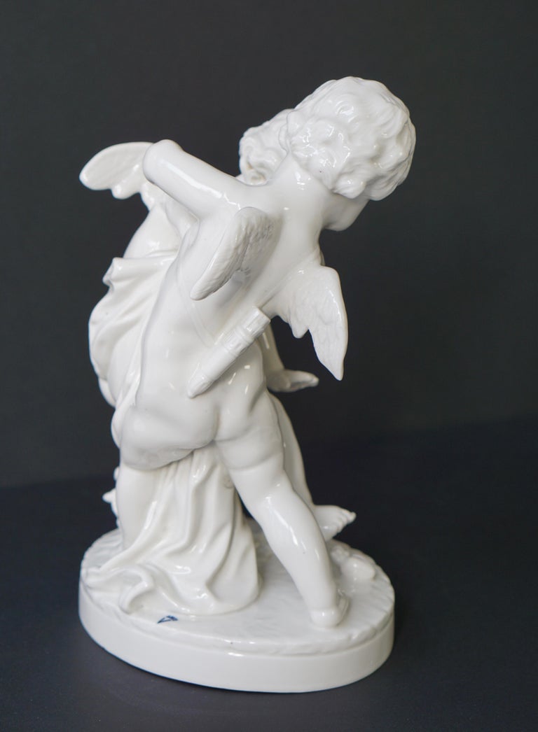  Porcelain Figurative Sculpture Representing Two Little Angels, Putti 5