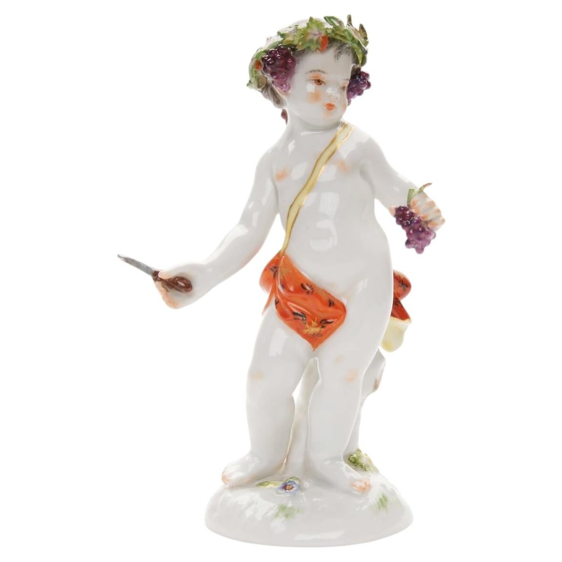 Porcelain Figure "Allegory - Autumn", Germany by Meissen, Beg. of 20th Century For Sale