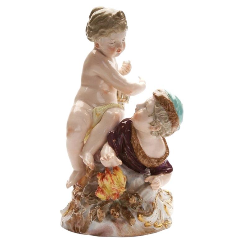Statuetta in porcellana "Allegoria - Primavera e Inverno", Germania, Meissen in vendita