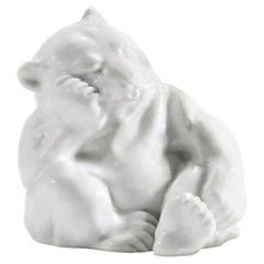Statuetta in porcellana “Orso”, Russia, realizzata dalla Fabbrica Imperiale di Porcellana, anni ’10 del Novecento