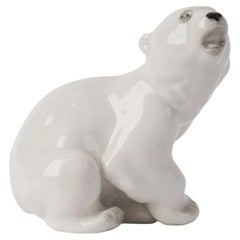 Porcelain Figure "Bear", Russia By Leningrad Porcelain Factory, 1970s