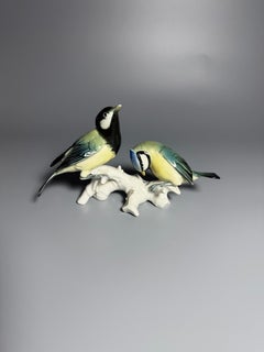 Porcelain Figure Birds Karl Ens Great Tit Blue Tit