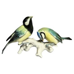 Figura di porcellana Uccelli Karl Ens Cinciallegra Blu