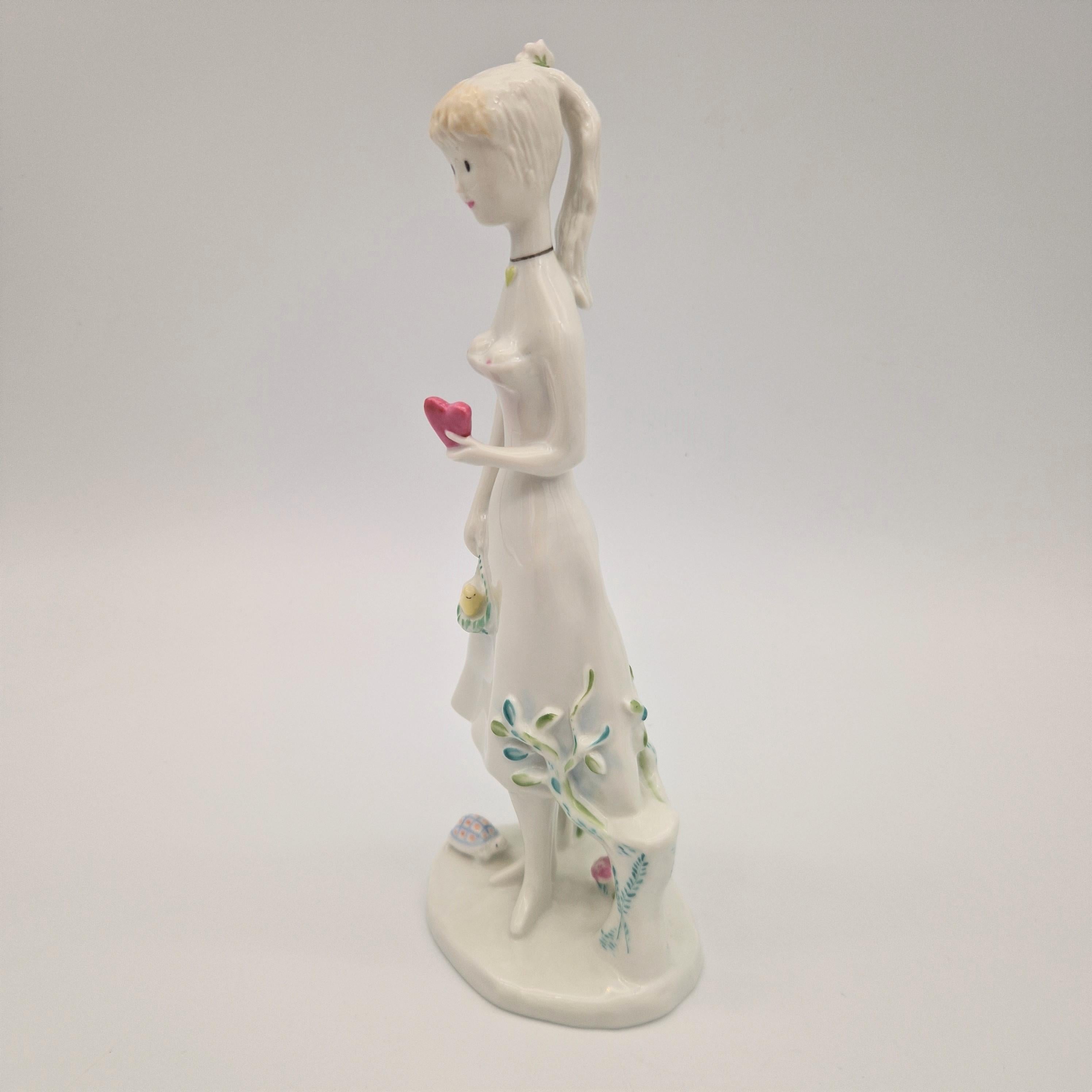 Porcelain figure by Raymont Peynet for Rosenthal. 1950 - 1959 In Excellent Condition For Sale In CADALSO, ES
