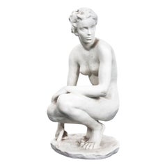 Porcelain Figure "Crouching" Fritz Klimsch for Rosenthal, Germany, 1907-1956