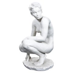 Porcelain Figure "Crouching" Fritz Klimsch for Rosenthal, Germany, 1907-1956