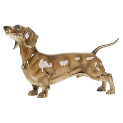 Figurine en porcelaine « Teckel », Allemagne, par Hutschenreuther, début du XXe siècle