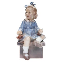 Figurine en porcelaine « Else », Danemark, Copenhague, par Dahl Jensen, années 1920 - 1930