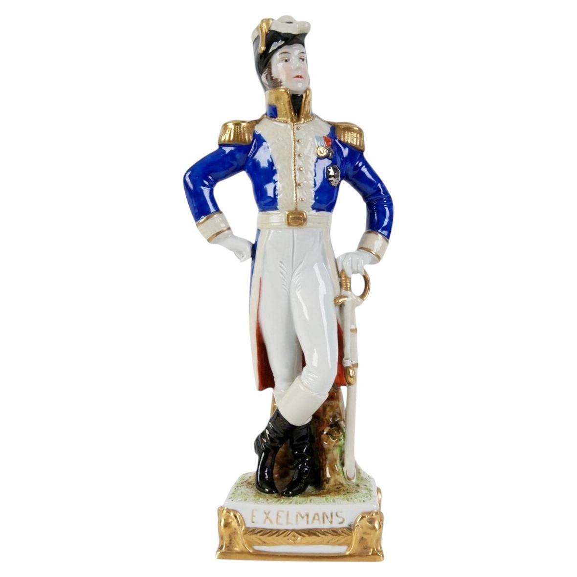 Porcelain Figure "Exelmans" Germany by Scheibe-Alsbach, 1950s - 1960s For Sale