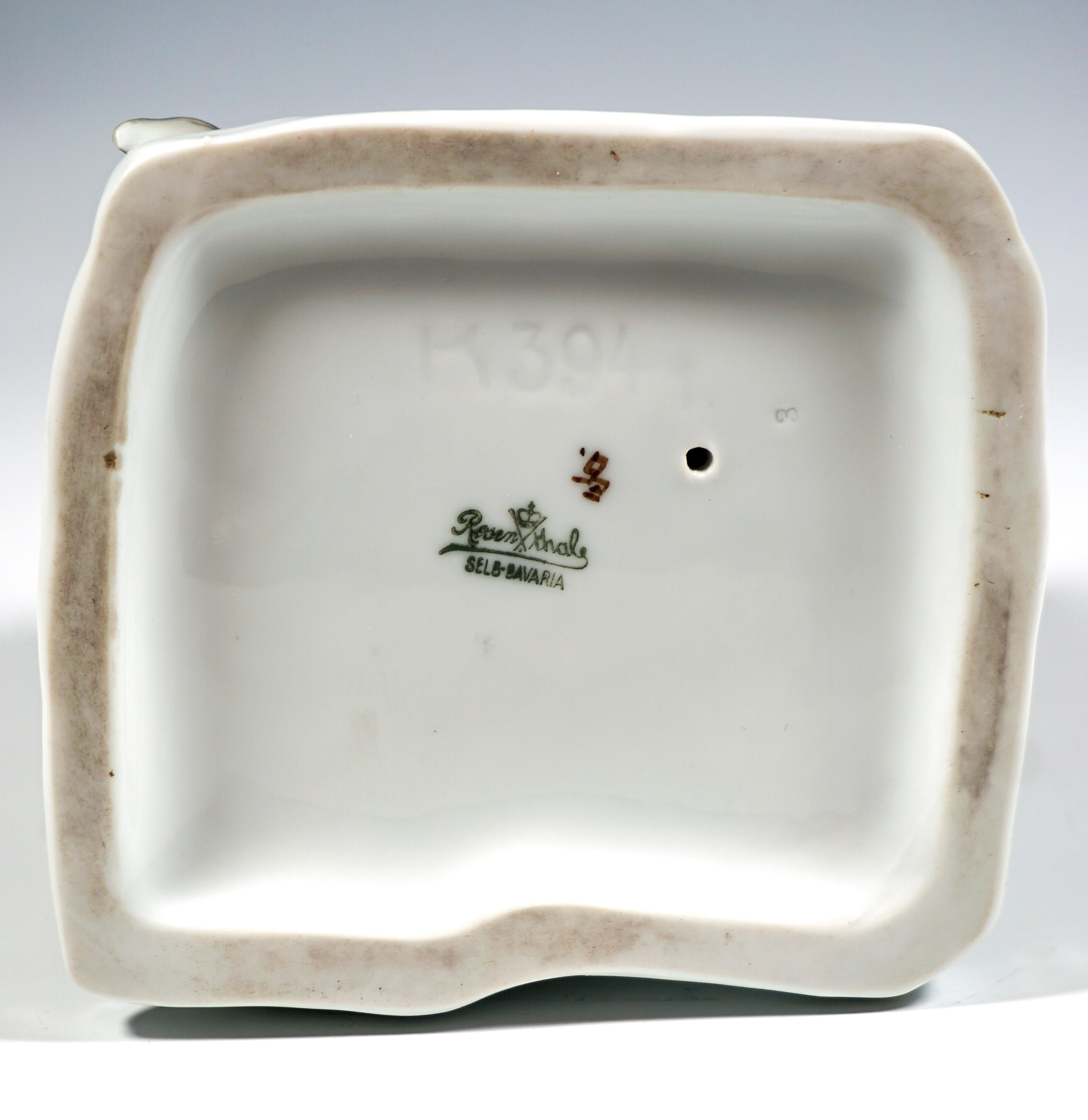 Early 20th Century Porcelain Figure, Faun With Crocodile, By Rosenthal Selb, Germany, Circa 1923 For Sale