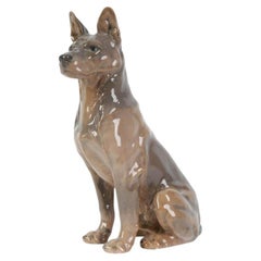 Porcelain Figure "German Shepherd", Denmark By Royal Copenhagen, 1914-1923