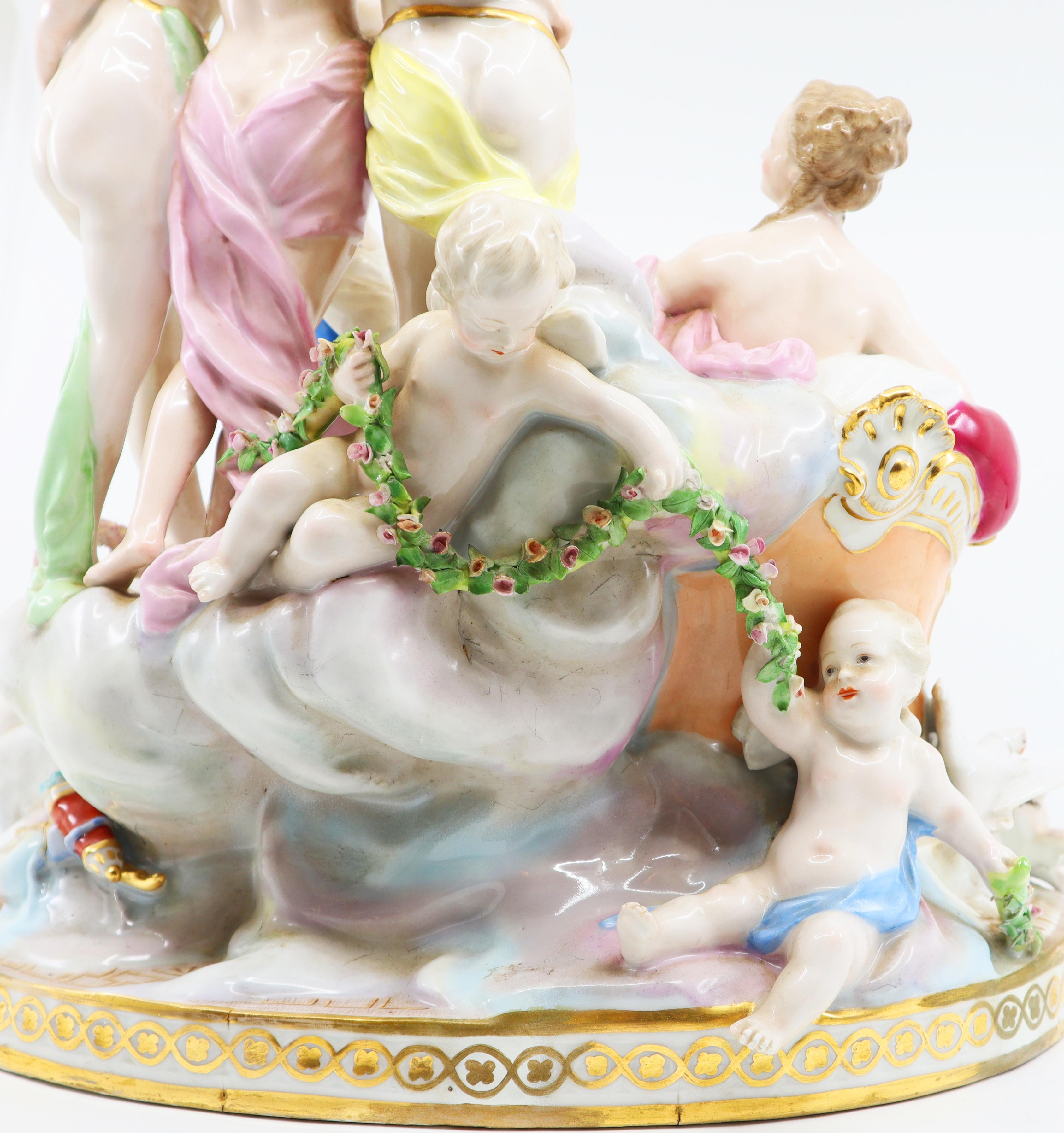 Porcelain Figure Group of Venus and Muses Samson 19th Century, Sevres French For Sale 10