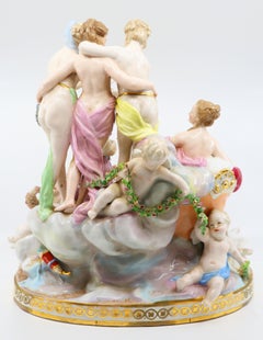 Porcelain Figure Group of Venus and Muses Samson 19th Century, Sevres French
