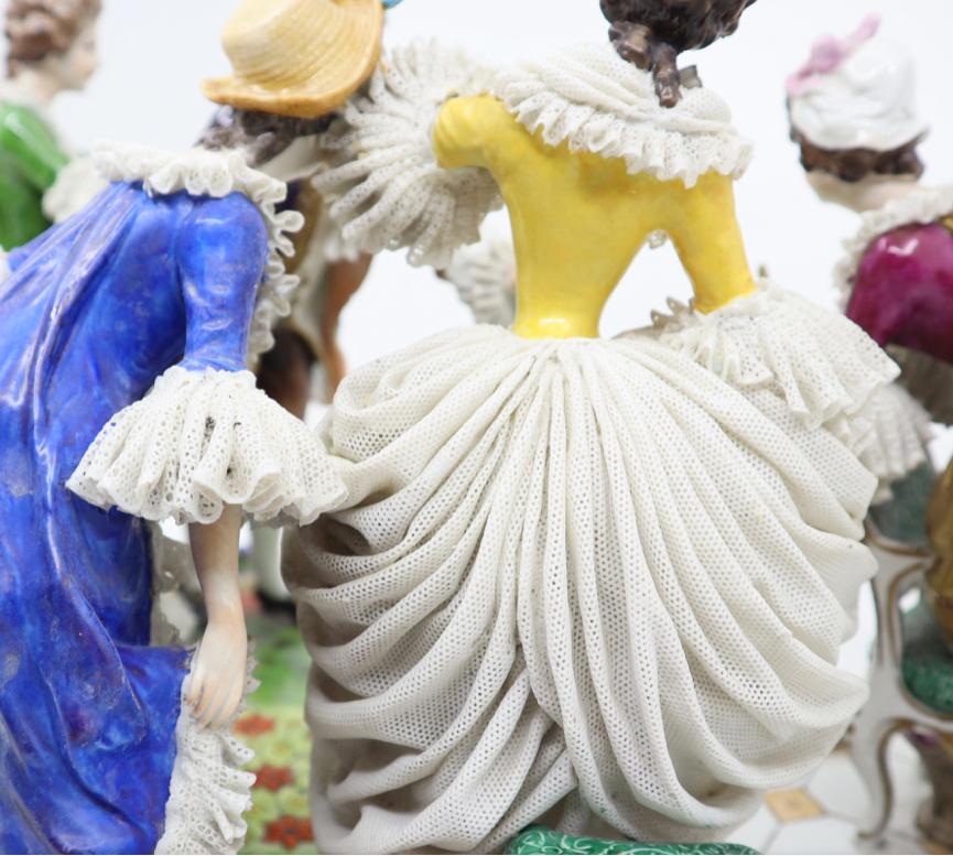 Groupe de figurines jouant du buff d'un Blind Man 19ème siècle, allemand en vente 11