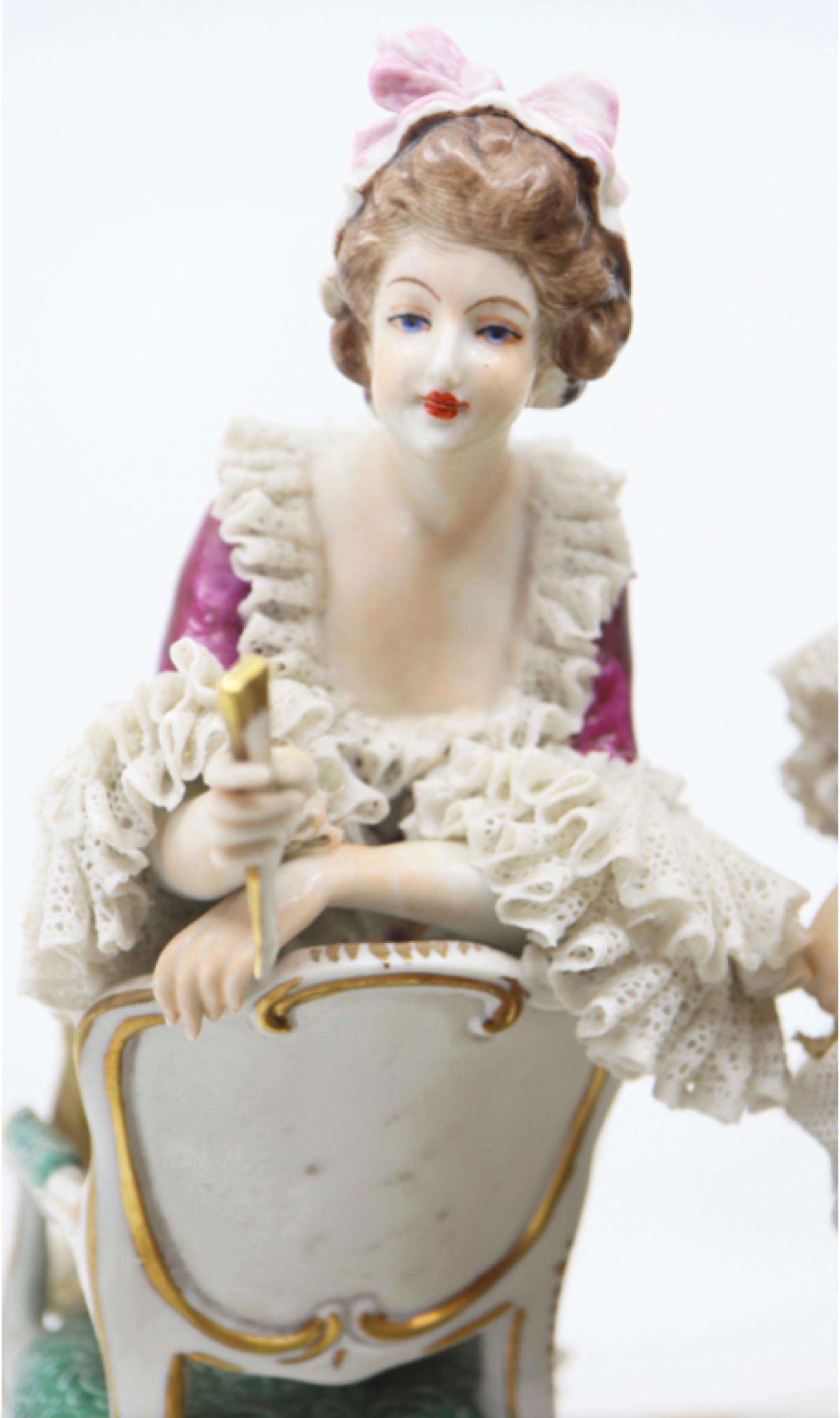 Porcelain Figure Group Playing the Blind Man's Buff 19th Century, French For Sale 1