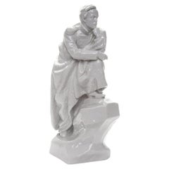 Porcelain Figure "Lermantov on a Rock" by ЛФЗ-Leningrad Porcelain Factory, 1960s